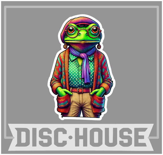 Funky Frog - Disc House Sticker