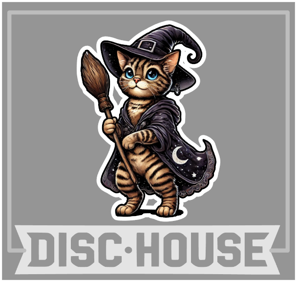 Witchin Kitty - Disc House Sticker